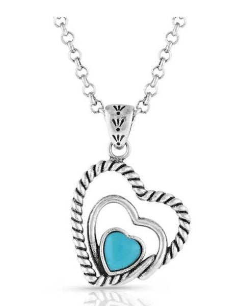 Montana Silversmith Turquoise Heart Necklace NC5179