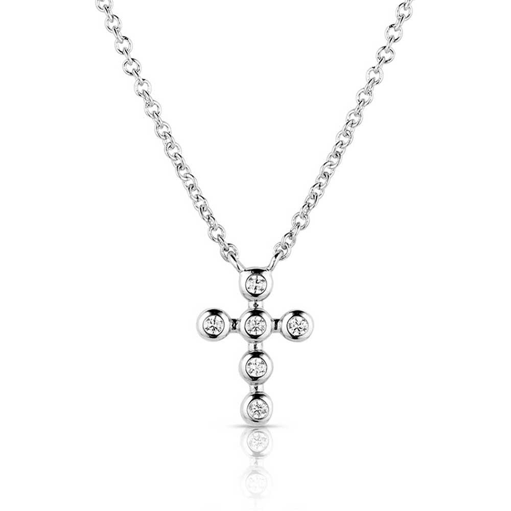 Montana Silversmiths Simple Belief Crystal Cross Necklace NC5859