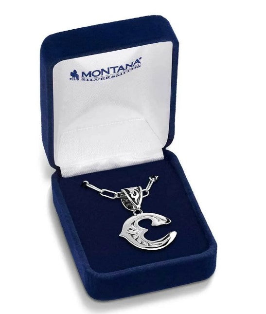 Montana Silversmiths Western Initial Necklace - Letter C