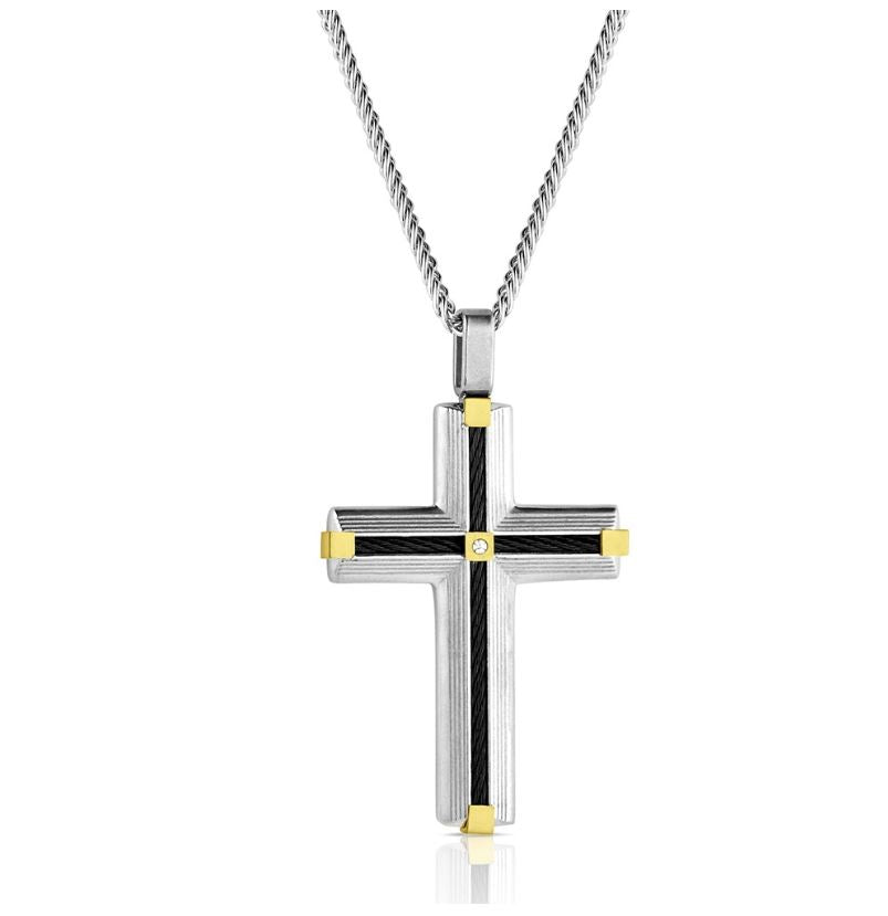 Montana Silversmiths Golden Points Cross Necklace NC6436
