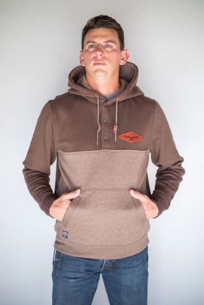 Kimes Ranch Brown Heather Ogden Mens Hoodie OGDEN-BRNHTHR
