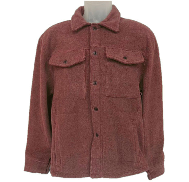 Stillwater Supply Burgundy Men's Drop Needle CPO Shirt Jacket P1013-167-087