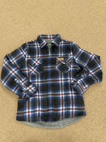 Stillwater Supply Blue Women's Plaid Fleece Jacket with Softy Lining P2053-120-594