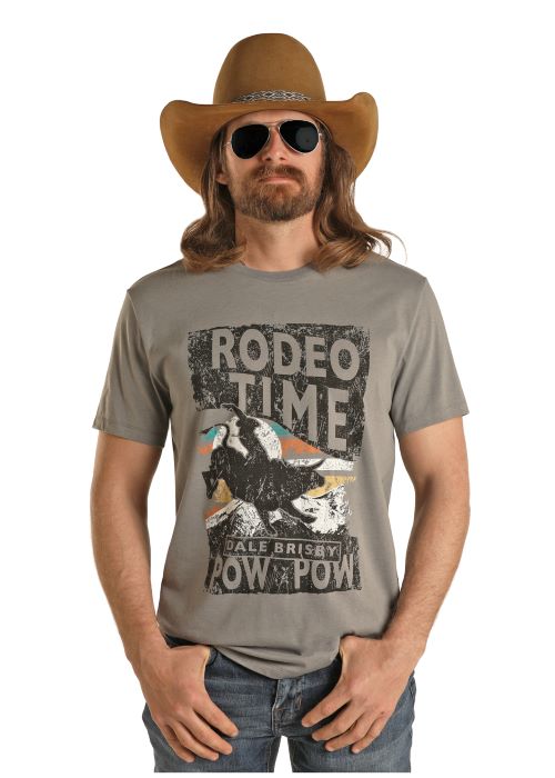 Dale Brisby Grey Pow Pow Short Sleeve Mens Tee Shirt P9-2618