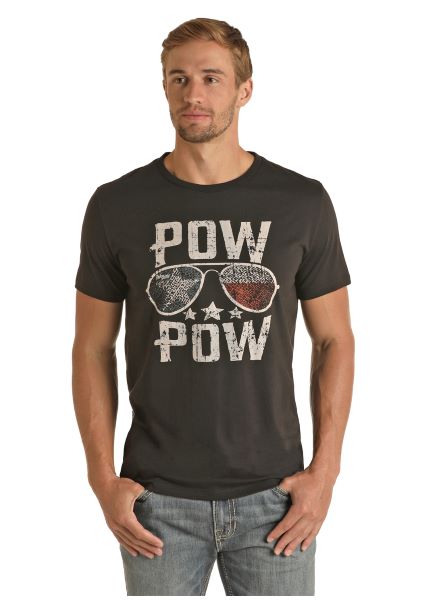 Dale Brisby Black Pow Pow Graphic Short Sleeve Tee Shirt P9_3362