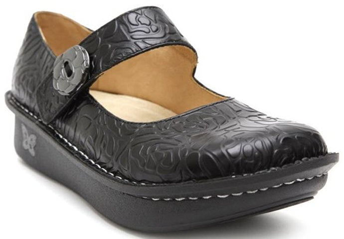 PAL-531 Paloma Embossed Rose Leather Comfort Alegria Womens Shoes