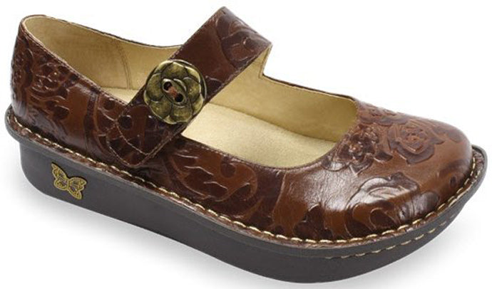 PAL-574 Paloma Yeehaw Brown Velcro Strap Comfort Alegria Womens Shoes