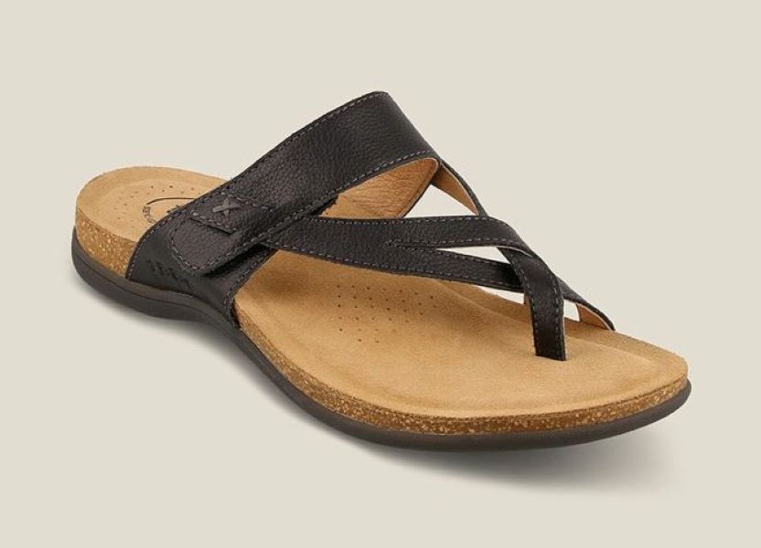Taos Black Perfect Toe Loop Womens Sandals PRF-14050