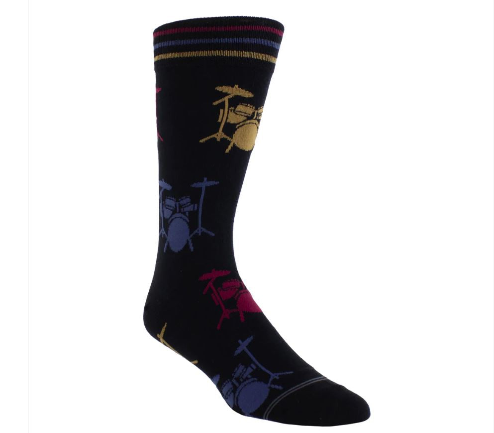 Perri All Over Drums Crew Knit Socks PSB304-001