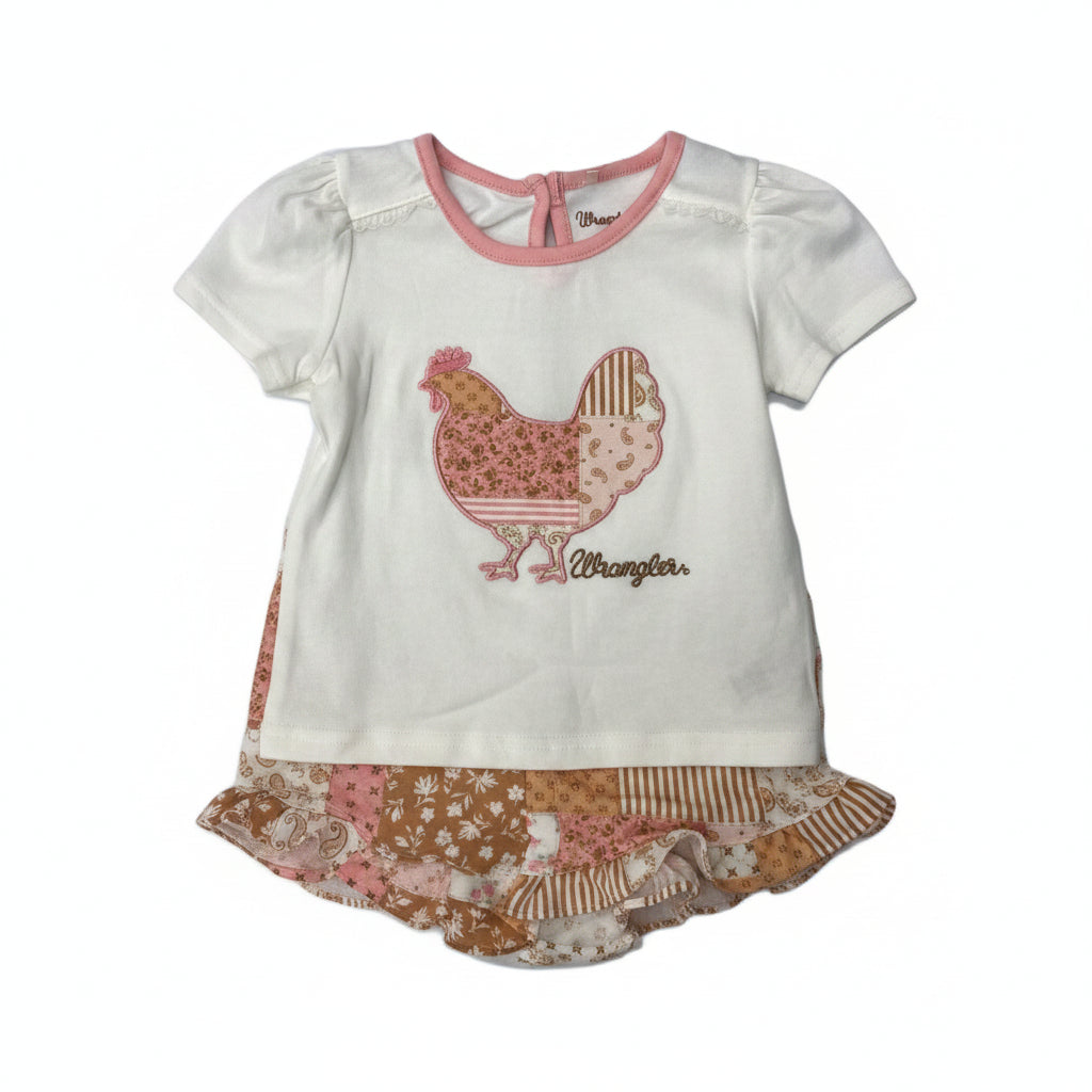 Wrangler Infant Girls Chicken Short Set PW1100004