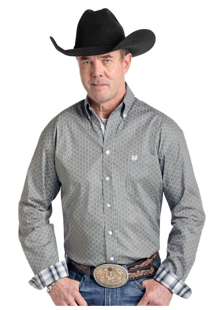 Panhandle Slim Groton Vintage Print Rough Stock Mens Long Sleeve Shirt R0D-3200