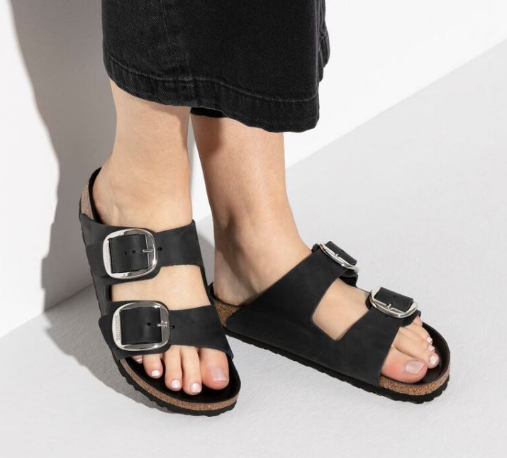 BIRKENSTOCK Arizona Big Buckleブラック 37サイズ Birkenstock Black Arizona Big Buckle Womens Sandals 1011074
