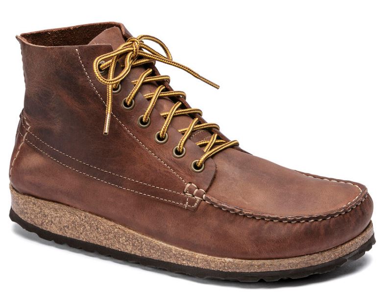Birkenstock Roast Marton Oiled Leather Men's Lace Up Boots 1017142