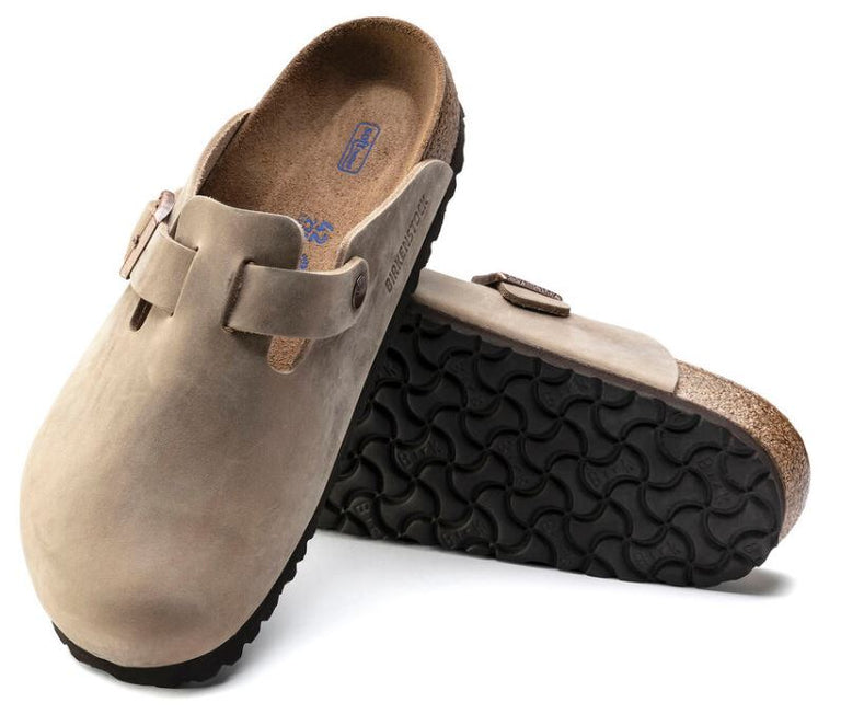 birkenstock men's tobacco brown BIRKENSTOCK Boston Soft Footbed Oiled Leather Clogs Shoes Brown- 14-14.5 Women/12-12.5 Men US