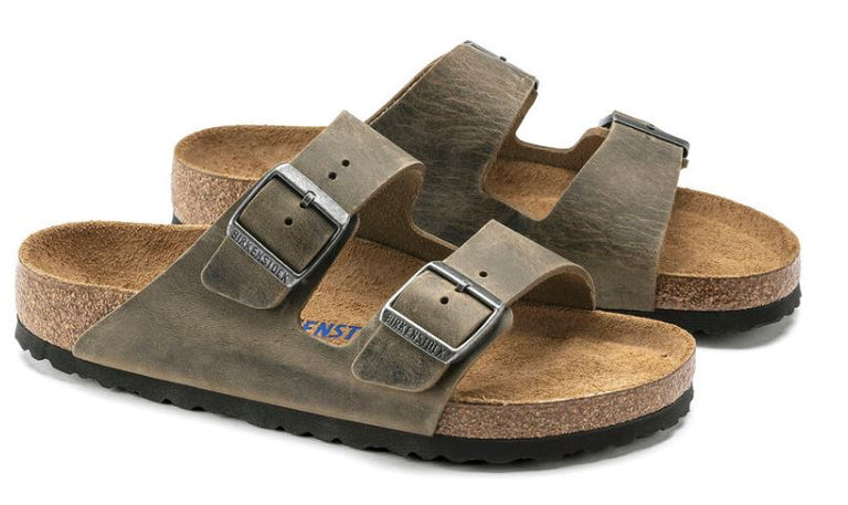 Birkenstock Faded Khaki Arizona Soft Footbed Mens Sandals  display picture 1