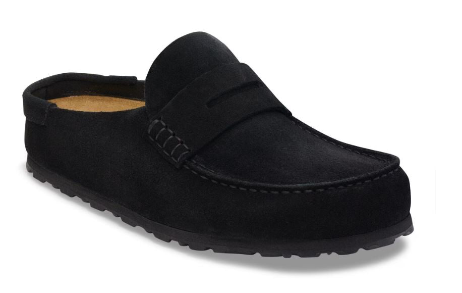 Birkenstock Black Naples Suede Leather Men's Clogs R1030795