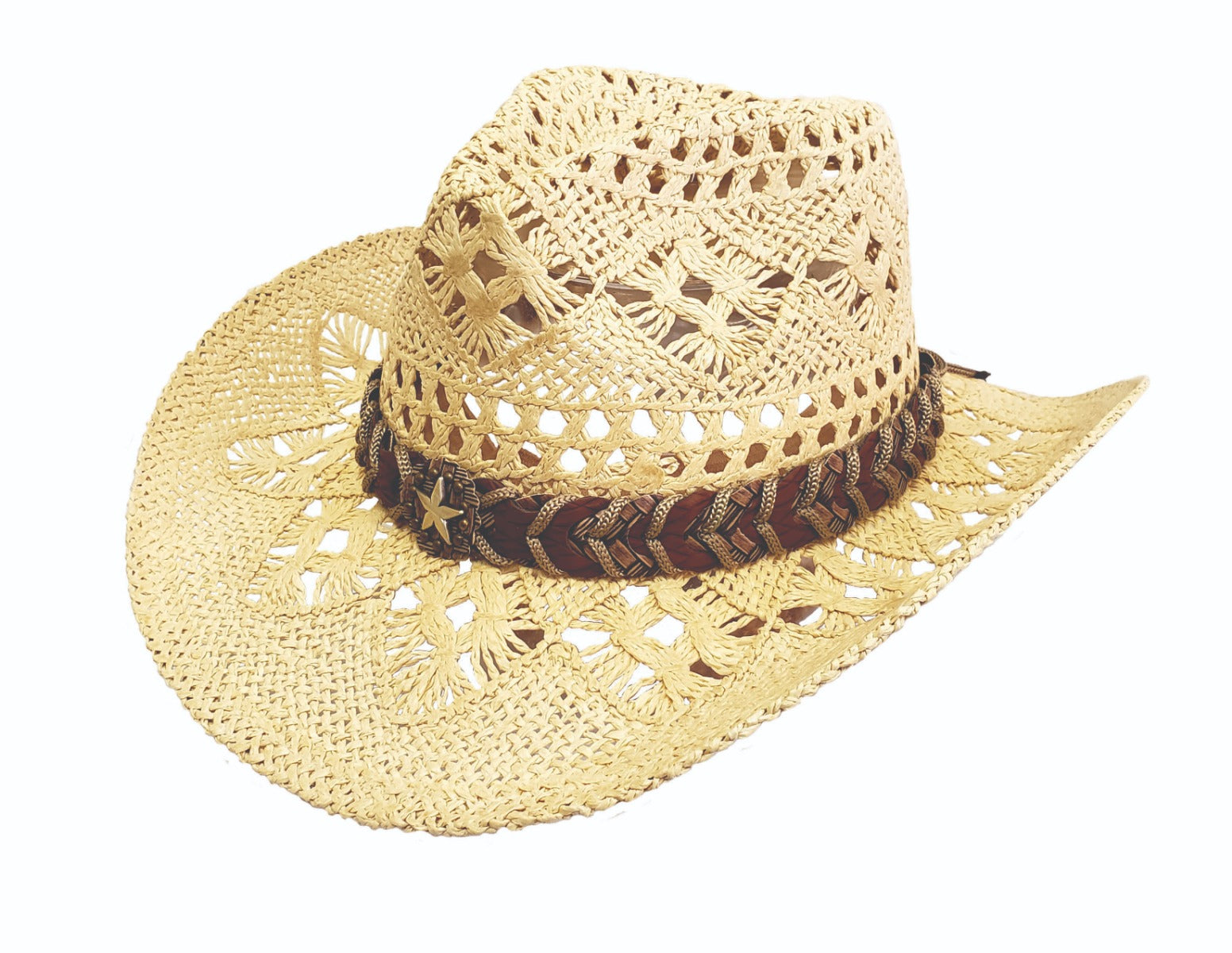 Hat Vision Beige Western Hat with Trim R34 Beige
