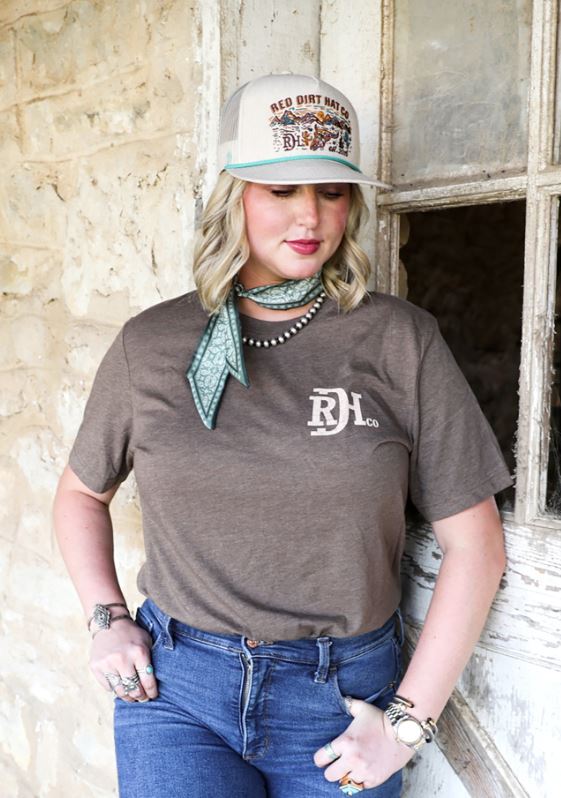 Red Dirt Hat Co. Stone/Stone with Turquoise Rope 'Deserted' Unisex Hat RDHC-443