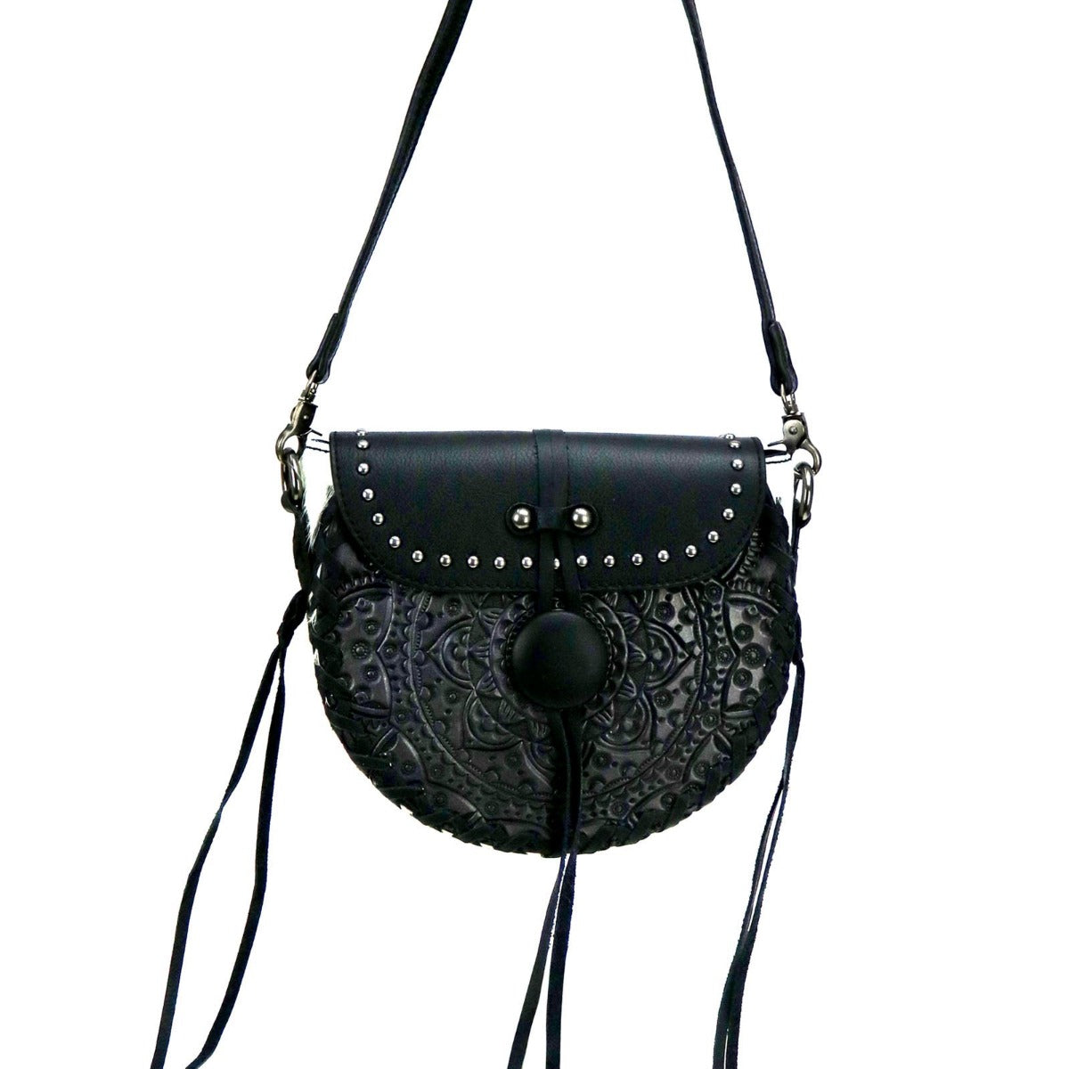 Montana West Mandala Tooling Cross Body Bag RLC-L119BK-GY