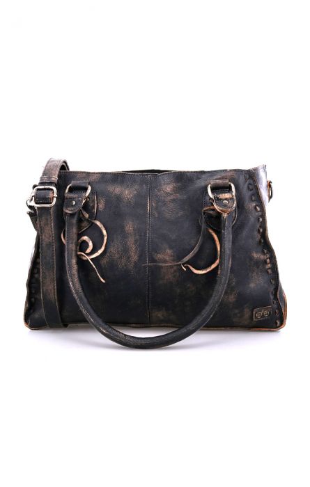 Bed Stu Black Hand Wash ROCKABABY Leather HandBag A450217