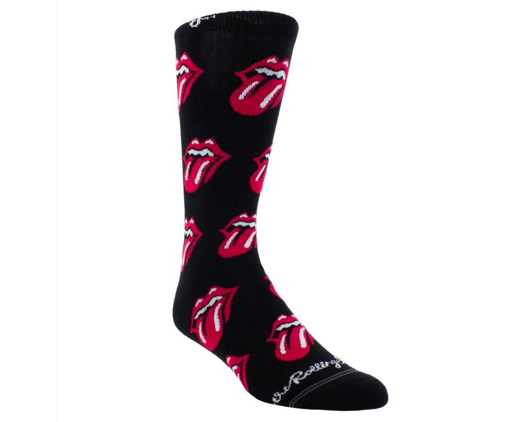 Perri The Rolling Stones Allover Red Tonges Crew Socks RSC301-001