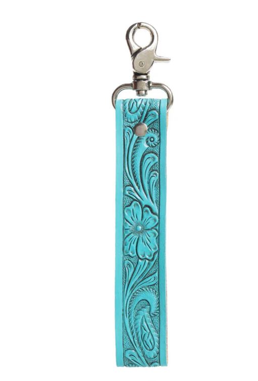 Myra Bag Turquoise Blooming Meadow Key Fob S-10838