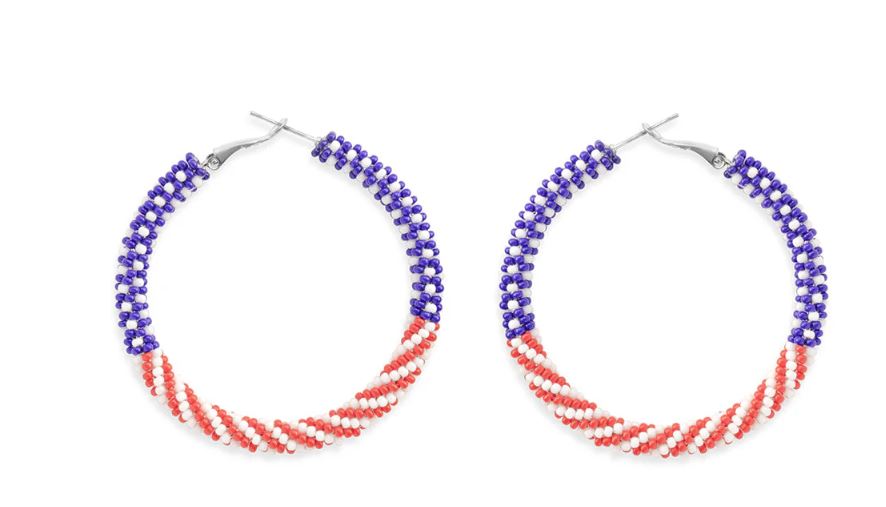 Myra Bag 'My Country 'Tis Of Thee Earrings (Red, White, Blue)' S-11580