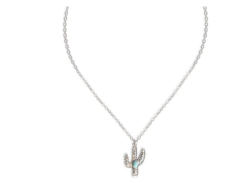 Myra Bag Amazing Saguro Cactus Pendant Necklace S-11642