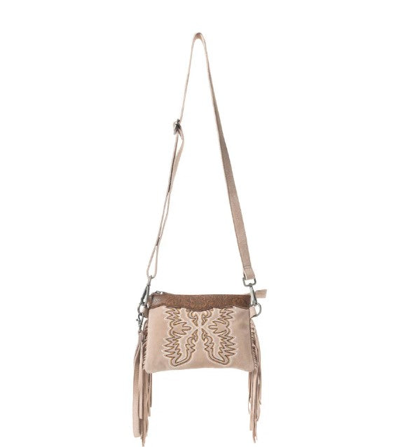 Myra Beige Desert Wing Crossbody Bag S-11802