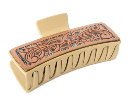 Myra Dark Brown High Vista Hair Comb Clip S-12062