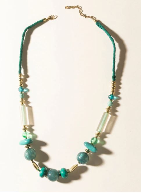 Myra Spring Aqua Lagoon Mist Necklace S-13465