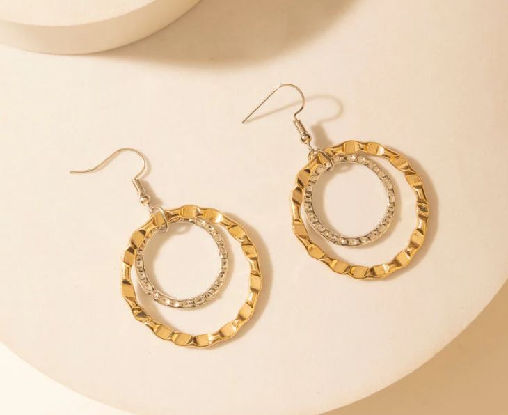 Myra Saddle Blue High Plains Halo Earrings S-13546