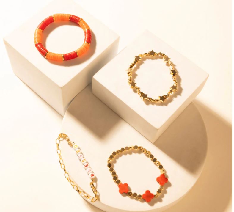 Myra Sunset Aire Stack Bracelet in Golden Flame S-13555