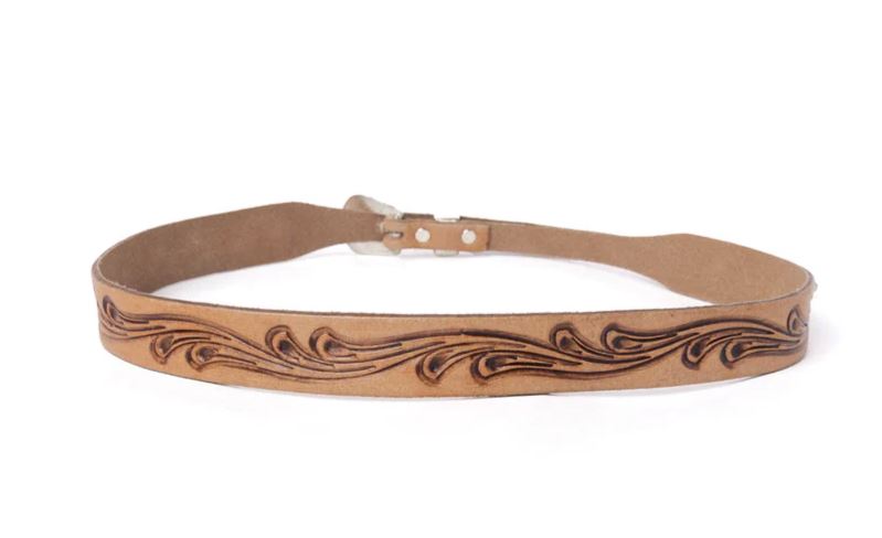 Myra Bag Saddle Tan Western Vine Leather Hat Belt S-14279
