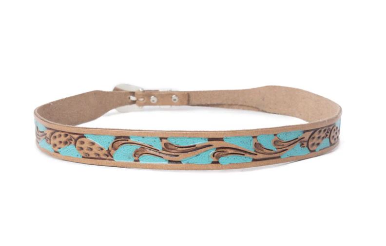 Myra Bag Blue Mesa Western Leather Hat Belt S-14280