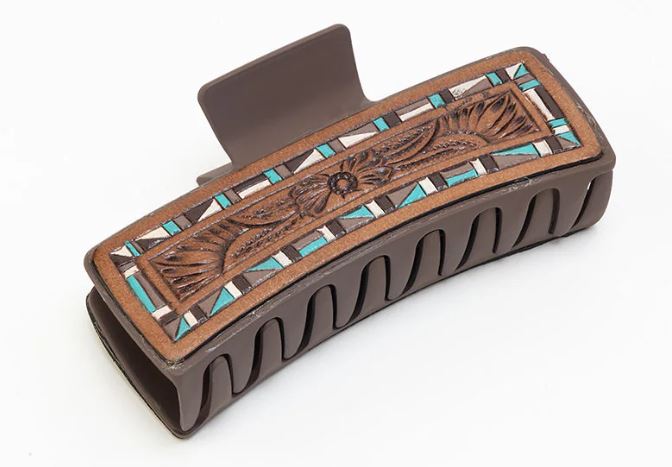 Myra Desertridge Handtooled Hair Clip S-14383