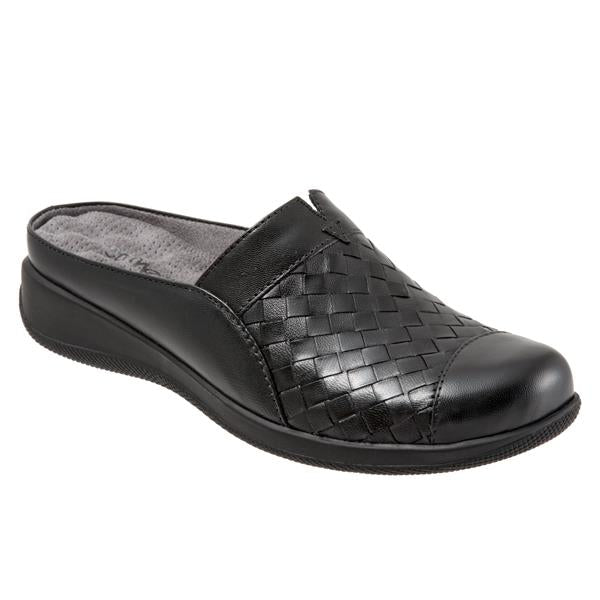 Softwalk Black San Marcos Woven Womens Comfort Slip On Shoes S1366-001