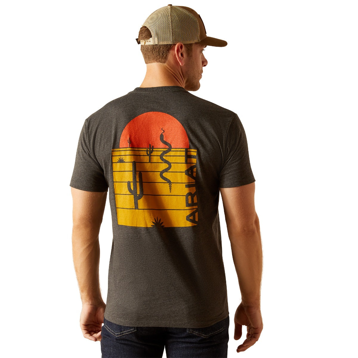 Ariat Charcoal Heather Desert Modern Men's Short Sleeve T-Shirts 10051757