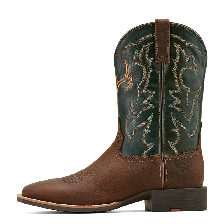 Ariat Brown Oiled Rowdy/Tack Green Men display picture 2