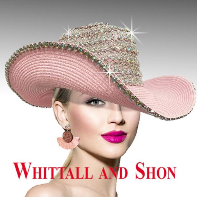 Whittall & Shon Pink Spice Girl Gem Crown Women's Cowgirl Hat SC2443-PINK