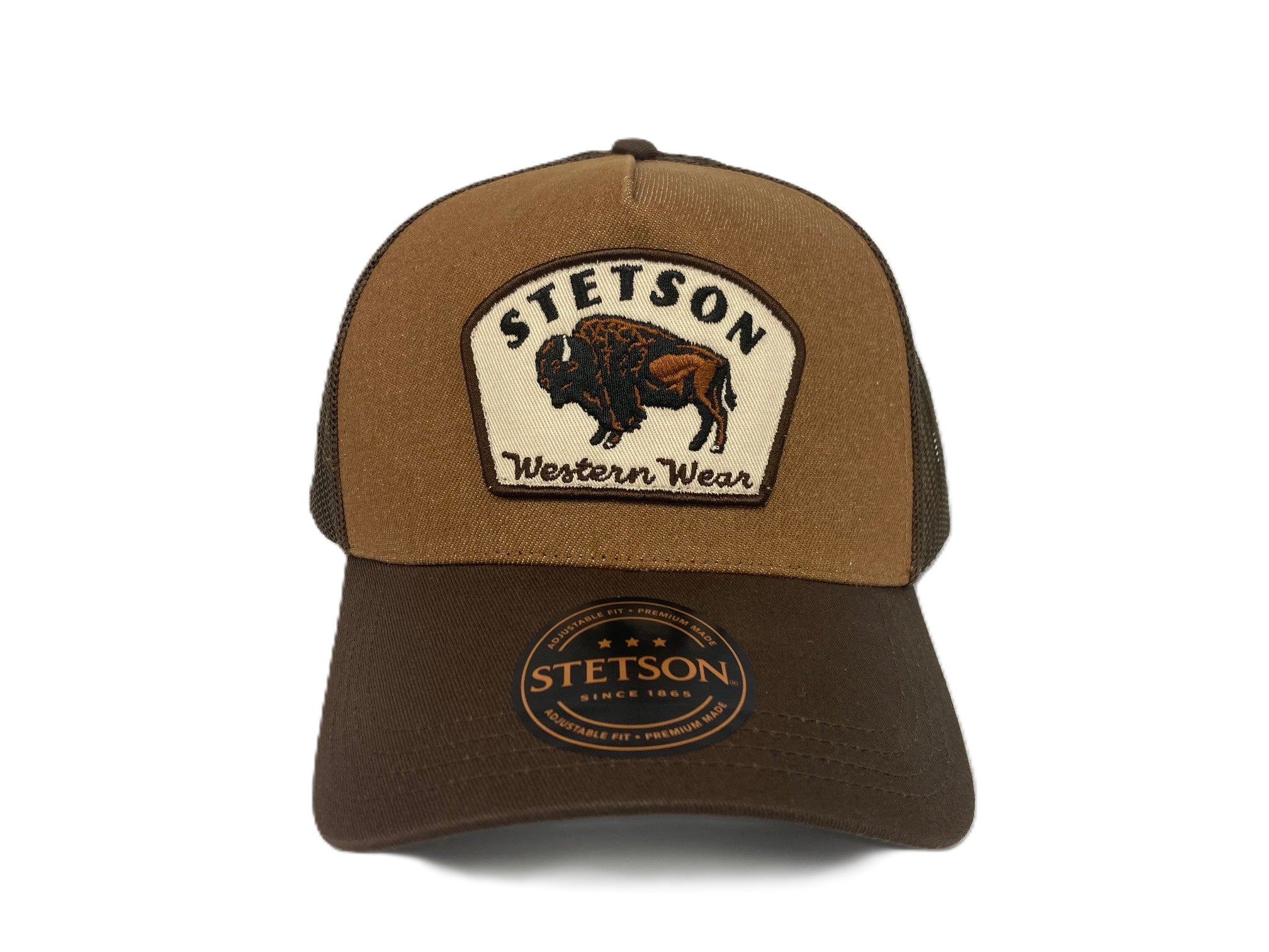 Stetson Brown Bison Patch Trucker Hat SCSBAT-000952