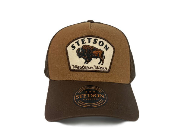 Stetson Brown Bison Patch Trucker Hat SCSBAT-000952