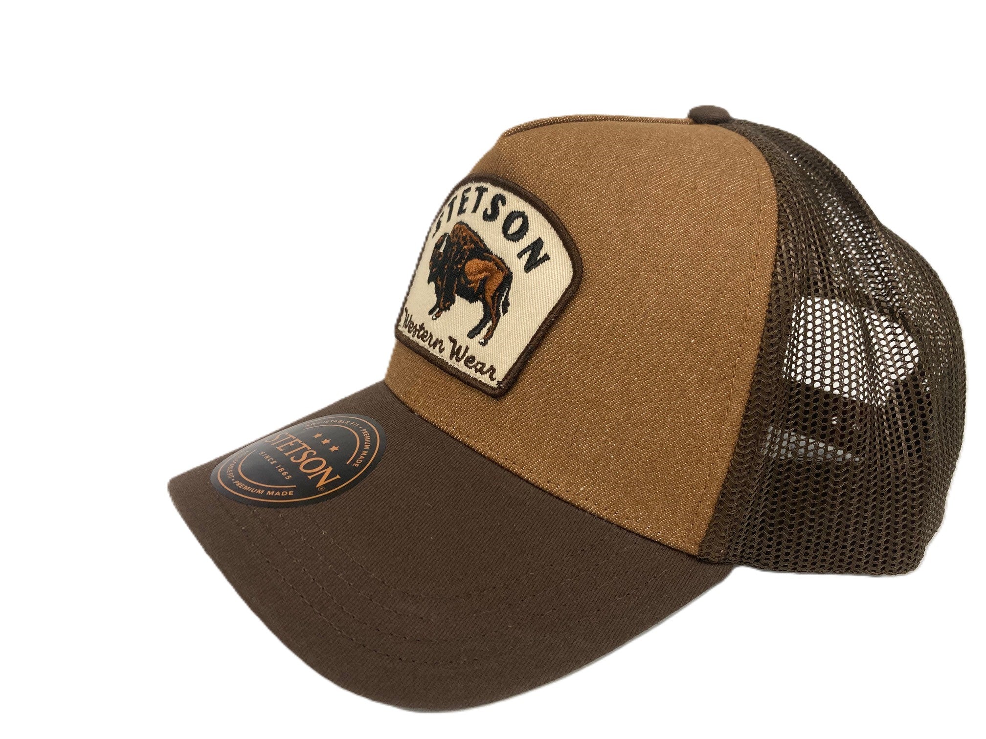 Stetson Brown Bison Patch Trucker Hat SCSBAT-000952