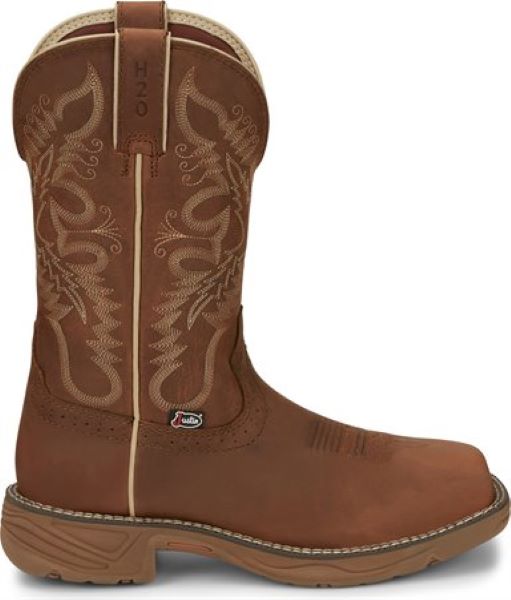 Justin Rustic Tan Stampede Rush 11 inch Womens Waterproof Work Boots SE4353