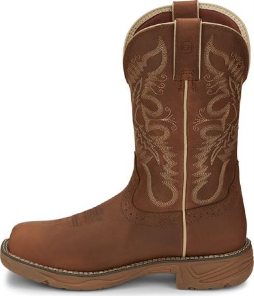 Justin Rustic Tan Stampede Rush 11 inch Womens Waterproof Work Boots SE4353