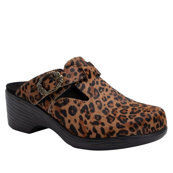 le bos Alegria Animal Print Selina Safari Womens Clog Shoes SEL-7606