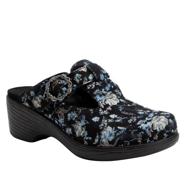 Alegria Black Floral Selina Lavish Womens Shoes SEL-7607