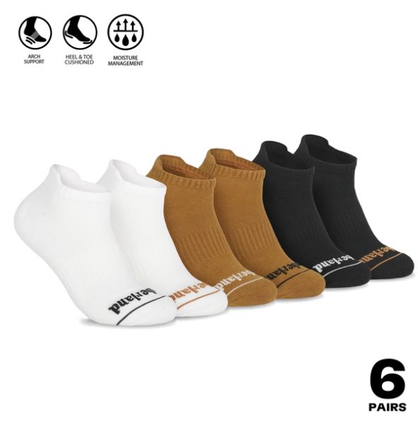 Timberland Wheat Combo Millboro No Show Socks SM2501