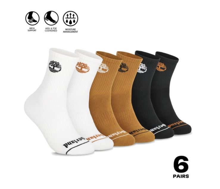 Timberland Wheat Multi Millboro Quarter Height Socks SM2900