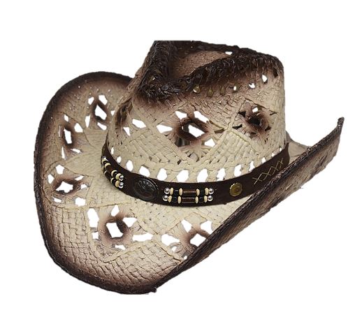 Hat Biz Lynn Brown Burnt Out Western Hat SNL3-05